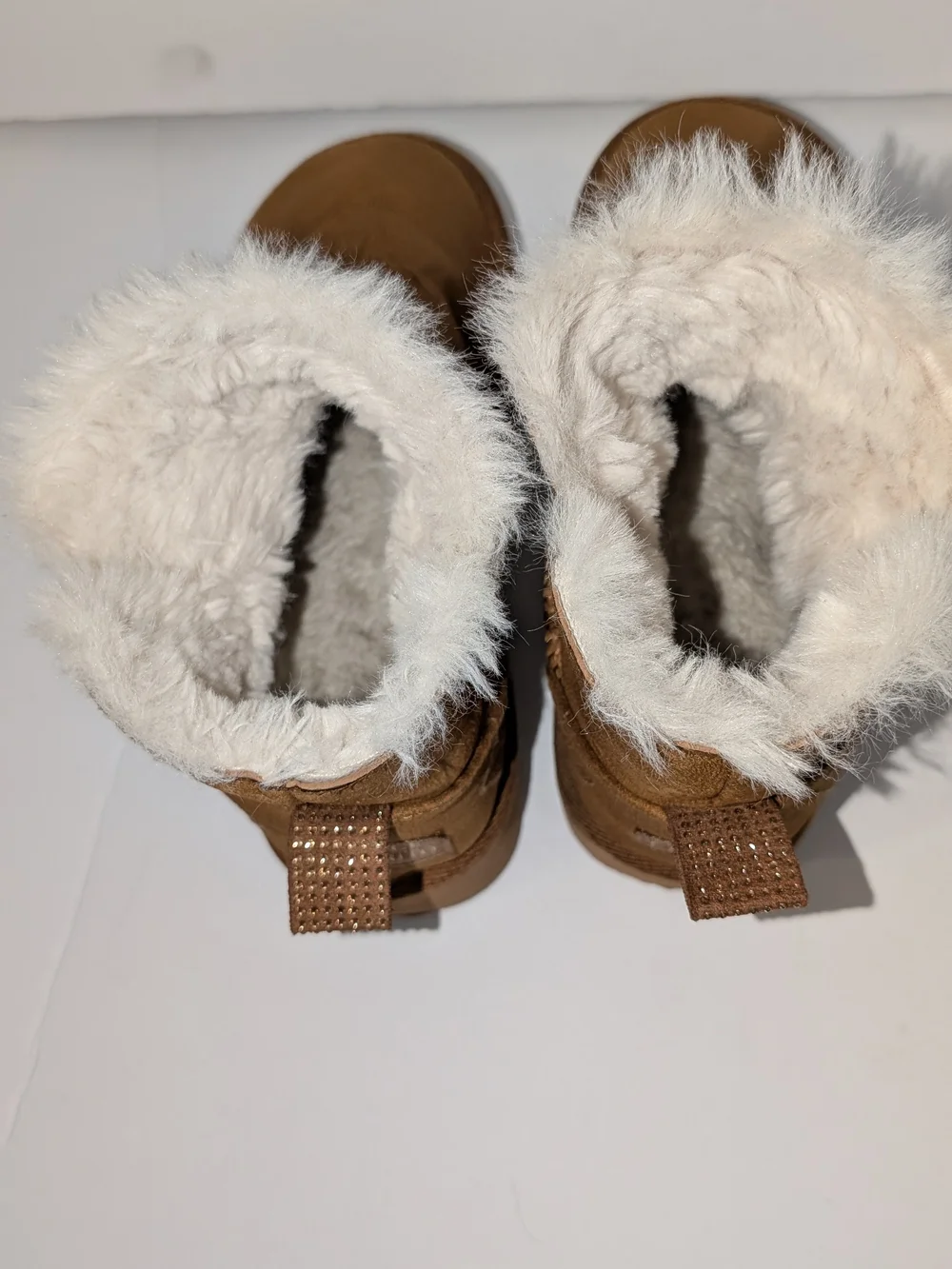 Vince Camuto Kids Brown Faux-Shearling Ankle Boots